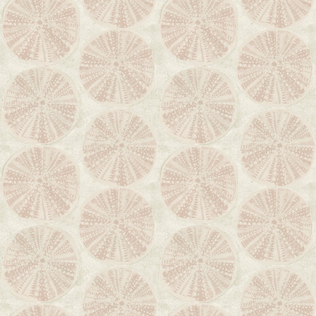 Sea Biscuit Peach Sand Dollar Wallpaper with Coastal Geometric Motif - Chesapeake 4071-71026