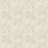Sea Biscuit Beige Sand Dollar Wallpaper with Coastal Geometric Motif - Chesapeake 4071-71027