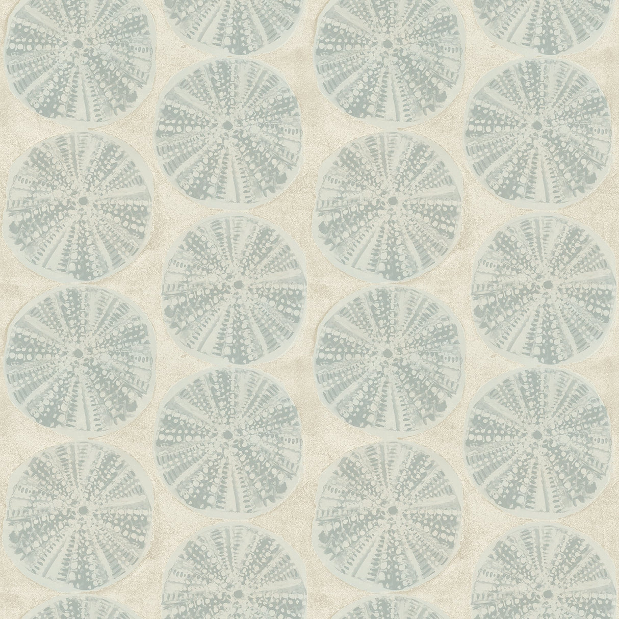 Sea Biscuit Aqua Sand Dollar Wallpaper with Coastal Geometric Motif - Chesapeake 4071-71028