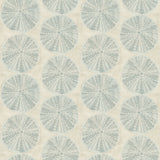 Sea Biscuit Aqua Sand Dollar Wallpaper with Coastal Geometric Motif - Chesapeake 4071-71028