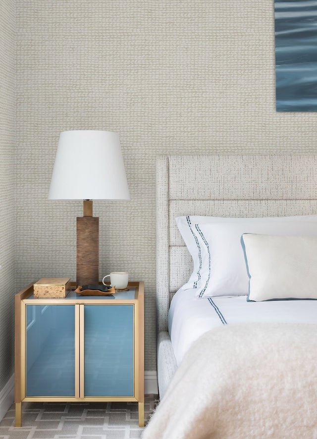 Wellen Light Grey Abstract Rope Wallpaper with Coastal Abstract Rope Motif - Chesapeake 4071-71031