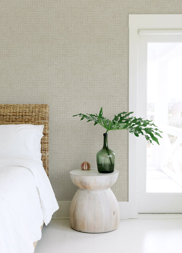 Wellen Light Grey Abstract Rope Wallpaper with Coastal Abstract Rope Motif - Chesapeake 4071-71031