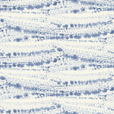 Rannell Navy Abstract Scallop Wallpaper with Coastal Sure Strip Design - Chesapeake 4071-71046