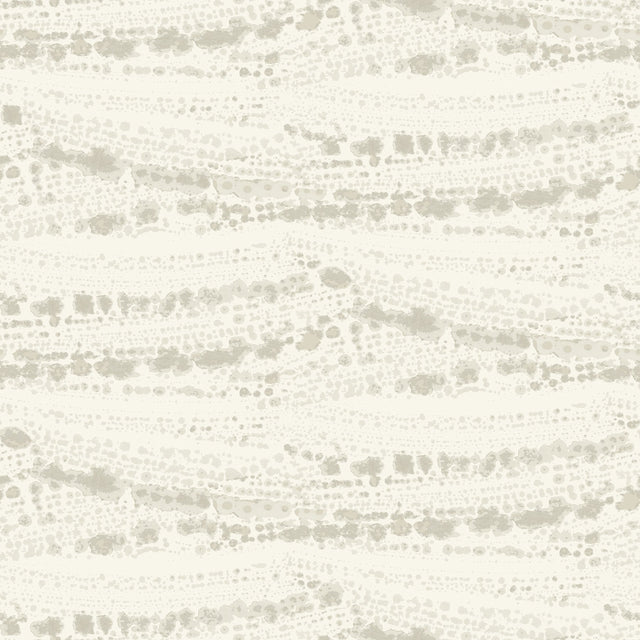 Rannell Beige Abstract Scallop Wallpaper with Coastal Abstract Motif - Brewster 4071-71048