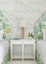 Charts Aqua Nautical Chart Wallpaper with Coastal Maps Pattern - Chesapeake 4071-71058