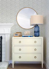 Sand Drips Blue Painted Dots Wallpaper with Abstract Coastal Motif - Chesapeake 4071-71060