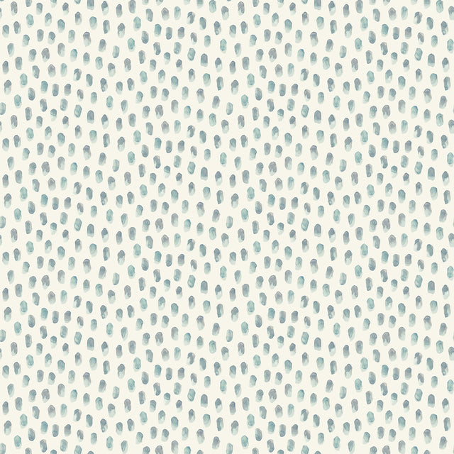 Sand Drips Aqua Painted Dots Wallpaper with Coastal Abstract Motif - Chesapeake 4071-71061