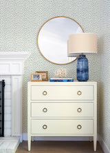 Sand Drips Aqua Painted Dots Wallpaper with Coastal Abstract Motif - Chesapeake 4071-71061