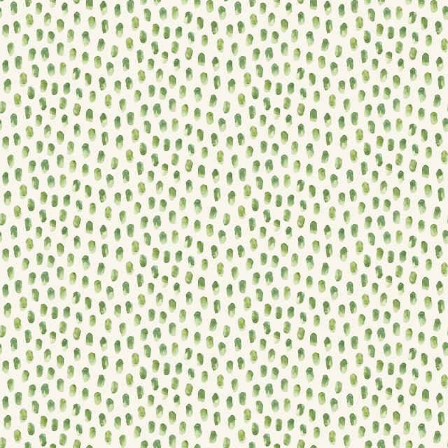 Sand Drips Green Painted Dots Wallpaper with Abstract Watercolor Dots - Chesapeake 4071-71062