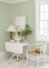 Sand Drips Green Painted Dots Wallpaper with Abstract Watercolor Dots - Chesapeake 4071-71062