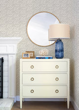 Sand Drips Dark Grey Painted Dots Wallpaper with Abstract Dotted Motif - Chesapeake 4071-71063