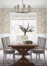 Frederique Blush Bloom Wallpaper with Botanical Floral Pattern, Country Style - 4072-70003