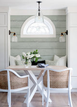 Morgan Seafoam Distressed Wood Wallpaper with Country Wood Plank Motif - Chesapeake 4072-70013
