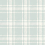 Antoine Light Blue Flannel Wallpaper with Woven Plaid Texture - Chesapeake 4072-70016