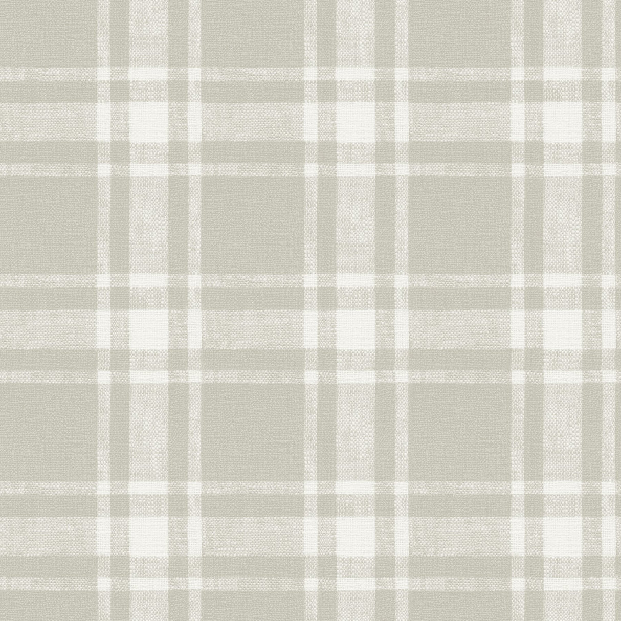 Antoine Taupe Flannel Wallpaper with Fabric & Woven Textures Plaid - Chesapeake 4072-70018