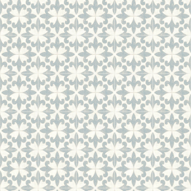 Remy Teal Fleur Tile Wallpaper with French Fleur-de-Lis Graphic Motif - Chesapeake 4072-70035