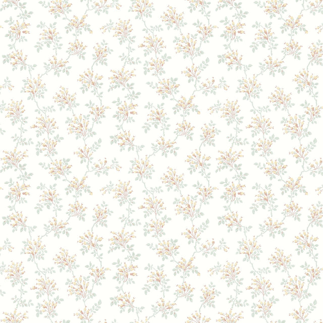 Sofiane Yellow Botanical Trail Wallpaper with Country Botanical Floral Trail - Chesapeake 4072-70036
