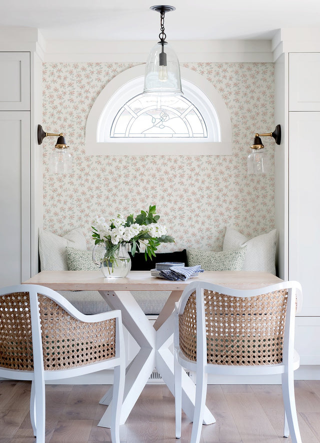 Sofiane Blush Botanical Trail Wallpaper with Country Botanical Motif - Chesapeake 4072-70037
