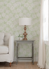 Faustin Green Floral Wallpaper with Botanical Country Style - Chesapeake 4072-70044