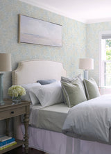 Faustin Neutral Floral Wallpaper with Botanical Country Motif - Chesapeake 4072-70045