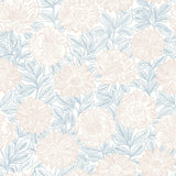 Faustin Blush Floral Wallpaper with Country Botanical Pattern, Prepasted Sure Strip - Chesapeake 4072-70046