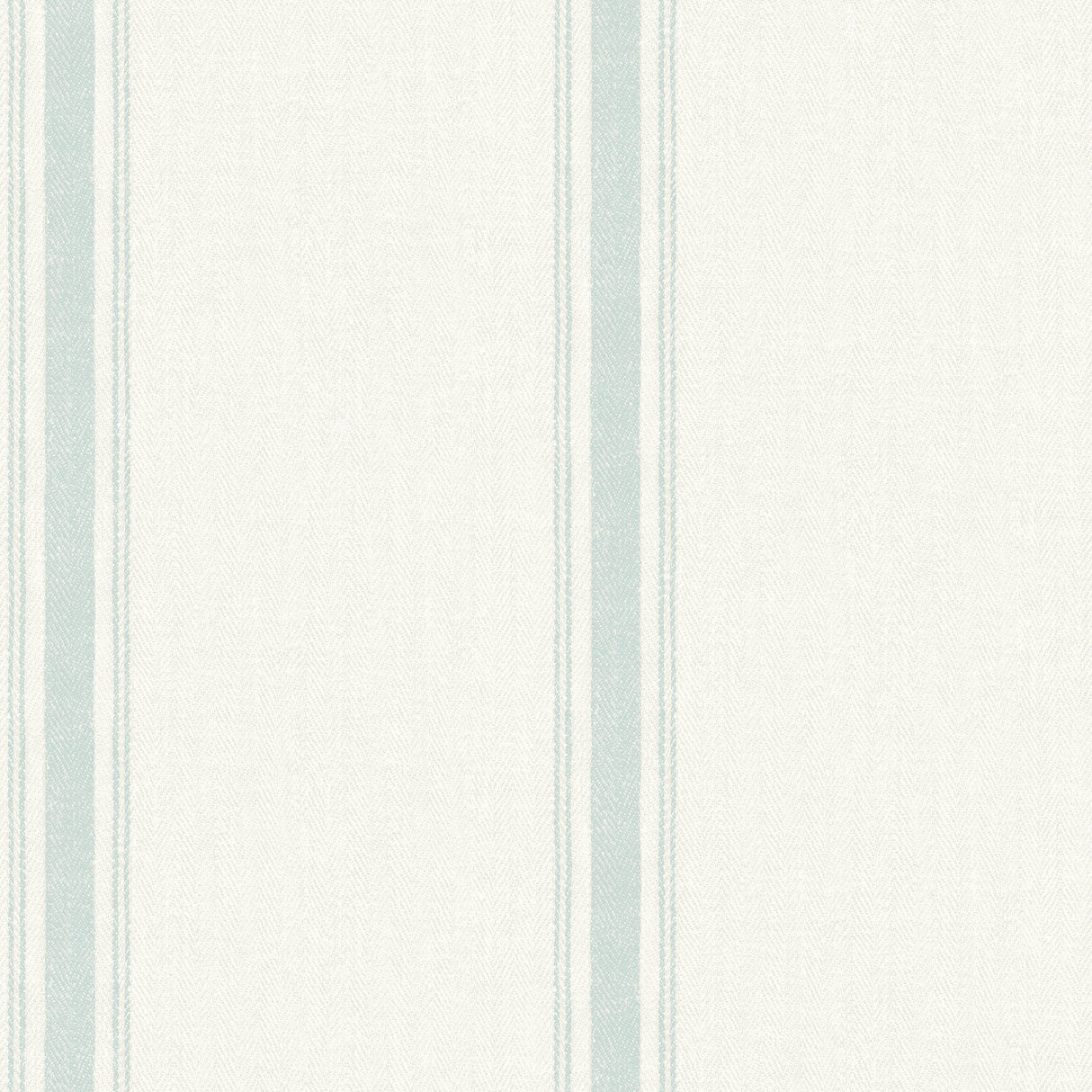 Linette Seafoam Fabric Stripe Wallpaper with Country Fabric & Woven Textures Pattern - Chesapeake 4072-70068