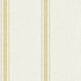 Linette Wheat Fabric Stripe Wallpaper with Country Fabric & Woven Textures Pattern - Chesapeake 4072-70069
