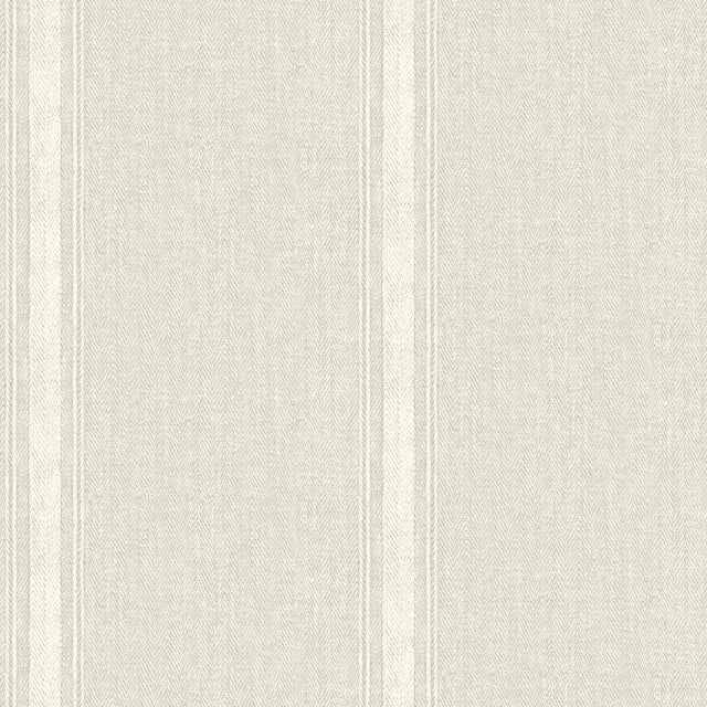 Linette Beige Fabric Stripe Wallpaper with Fabric & Woven Textures Country Style - Chesapeake 4072-70070