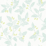 Ardell Seafoam Botanical Wallpaper with Farmhouse Non Woven Style - Brewster 4074-26601