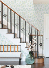 Ardell Seafoam Botanical Wallpaper with Farmhouse Non Woven Style - Brewster 4074-26601