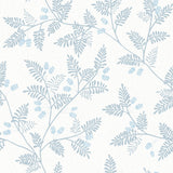 Ardell Light Blue Botanical Wallpaper with Farmhouse Botanical Pattern - A-Street Prints 4074-26602