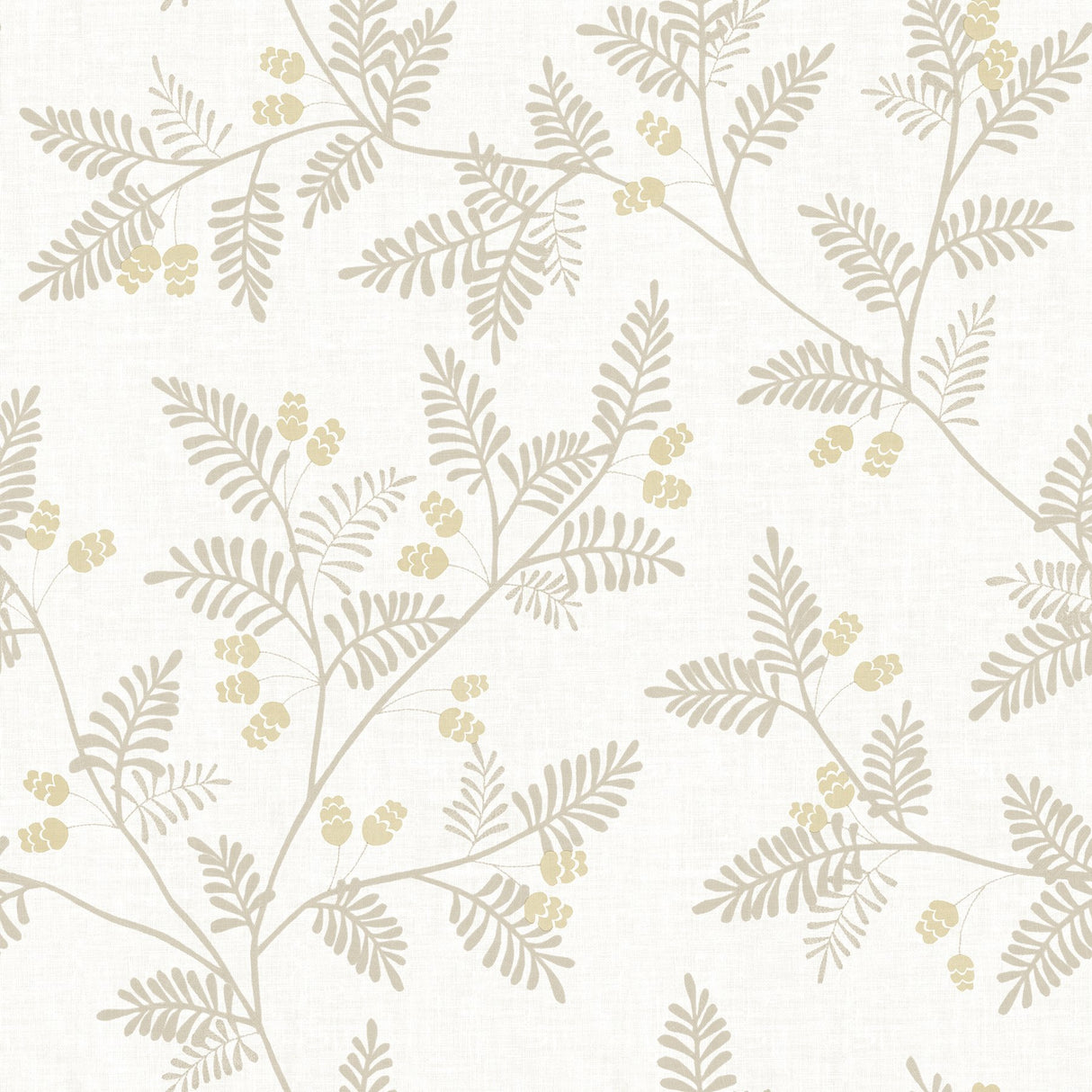 Ardell Wheat Botanical Wallpaper with Metallic Botanical Farmhouse Style - 4074-26603