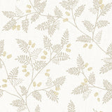 Ardell Wheat Botanical Wallpaper with Metallic Botanical Farmhouse Style - 4074-26603