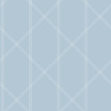 Walcott Light Blue Stitched Trellis Wallpaper with Modern Geometric Pattern - A-Street Prints 4074-26607