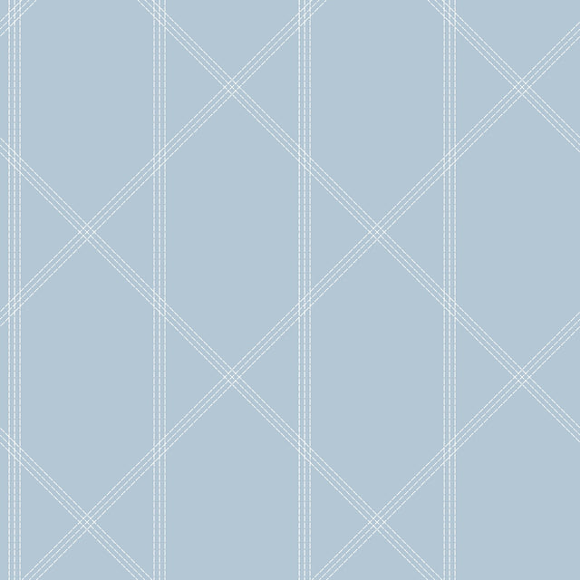 Walcott Light Blue Stitched Trellis Wallpaper with Modern Geometric Pattern - A-Street Prints 4074-26607