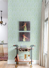 Fernback Green Ornate Botanical Wallpaper with Farmhouse Botanical Pattern - A-Street Prints 4074-26614