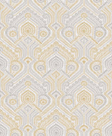 Fernback Yellow Ornate Botanical Wallpaper with Farmhouse Botanical Pattern - A-Street Prints 4074-26615