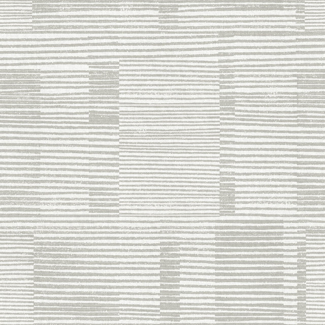 Callaway Grey Woven Stripes Wallpaper with Modern Abstract Striped Patchwork - A-Street Prints 4074-26617