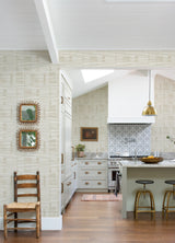 Callaway Beige Woven Stripes Wallpaper with Modern Abstract Stripe Pattern - A-Street Prints 4074-26619