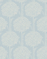 Zaria Light Blue Topiary Wallpaper with Botanical Trees Motif - A-Street Prints 4074-26622