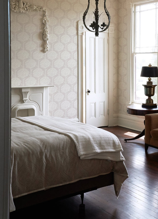 Zaria Lavender Topiary Wallpaper with Botanical Trees Motif - A-Street Prints 4074-26623