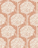 Zaria Apricot Topiary Wallpaper with Botanical Topiary Pattern - A-Street Prints 4074-26624