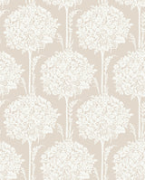 Zaria Taupe Topiary Wallpaper with Traditional Botanical Trees Motif - A-Street Prints 4074-26626