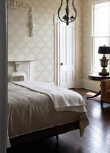 Zaria Taupe Topiary Wallpaper with Traditional Botanical Trees Motif - A-Street Prints 4074-26626