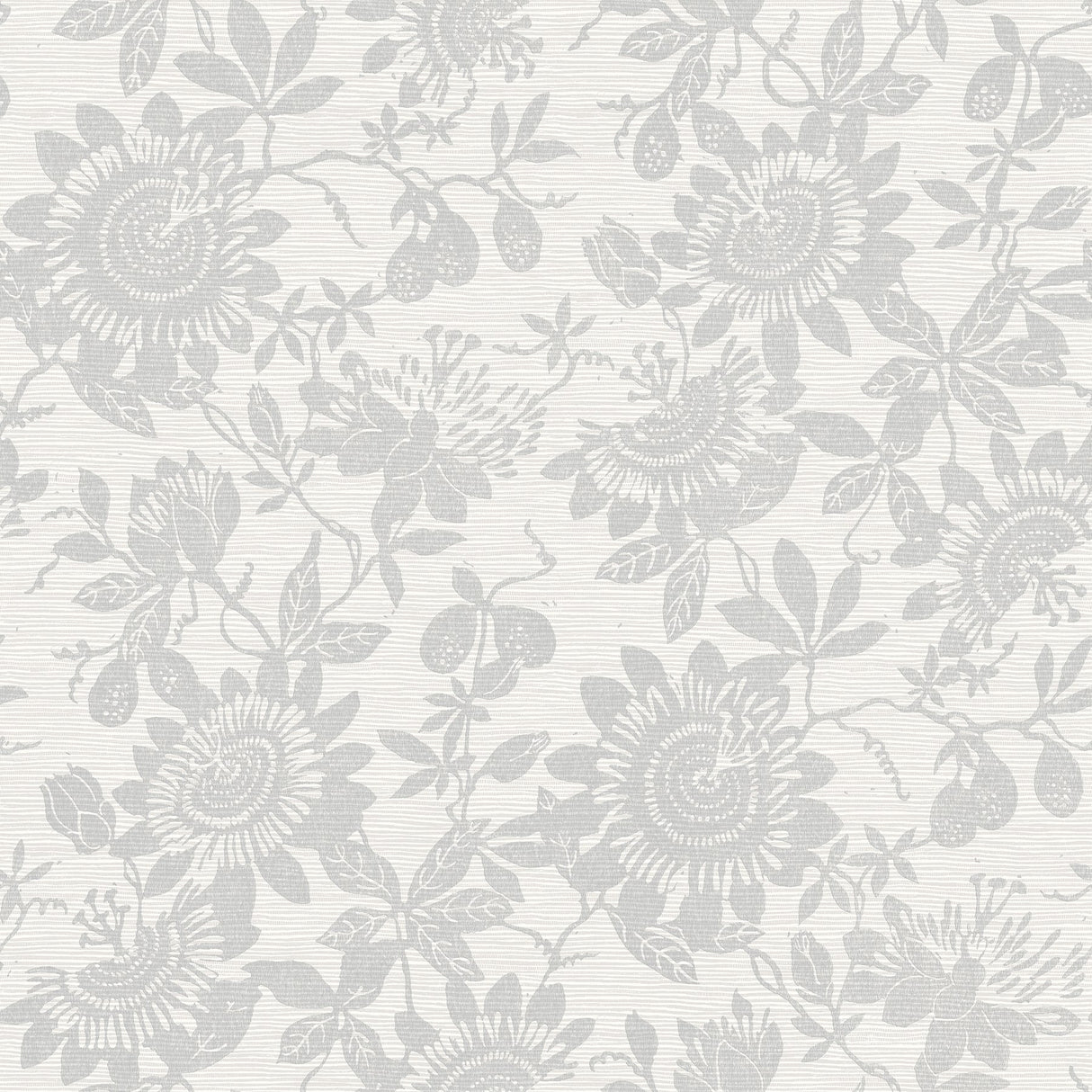 Helen Light Grey Floral Trail Wallpaper with Modern Botanical Flowers Pattern - A-Street Prints 4074-26629