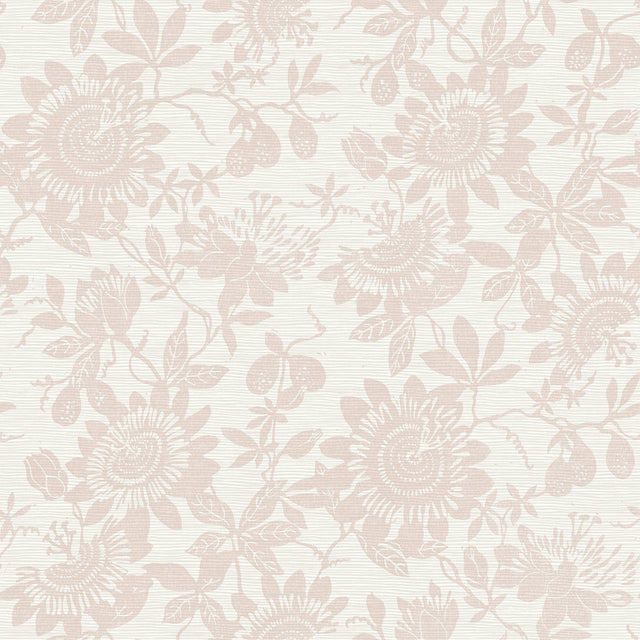 Helen Mauve Floral Trail Wallpaper with Modern Botanical Flowers - Brewster 4074-26630