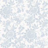Helen Light Blue Floral Trail Wallpaper with Metallic Textured Botanical Pattern - A-Street Prints 4074-26631