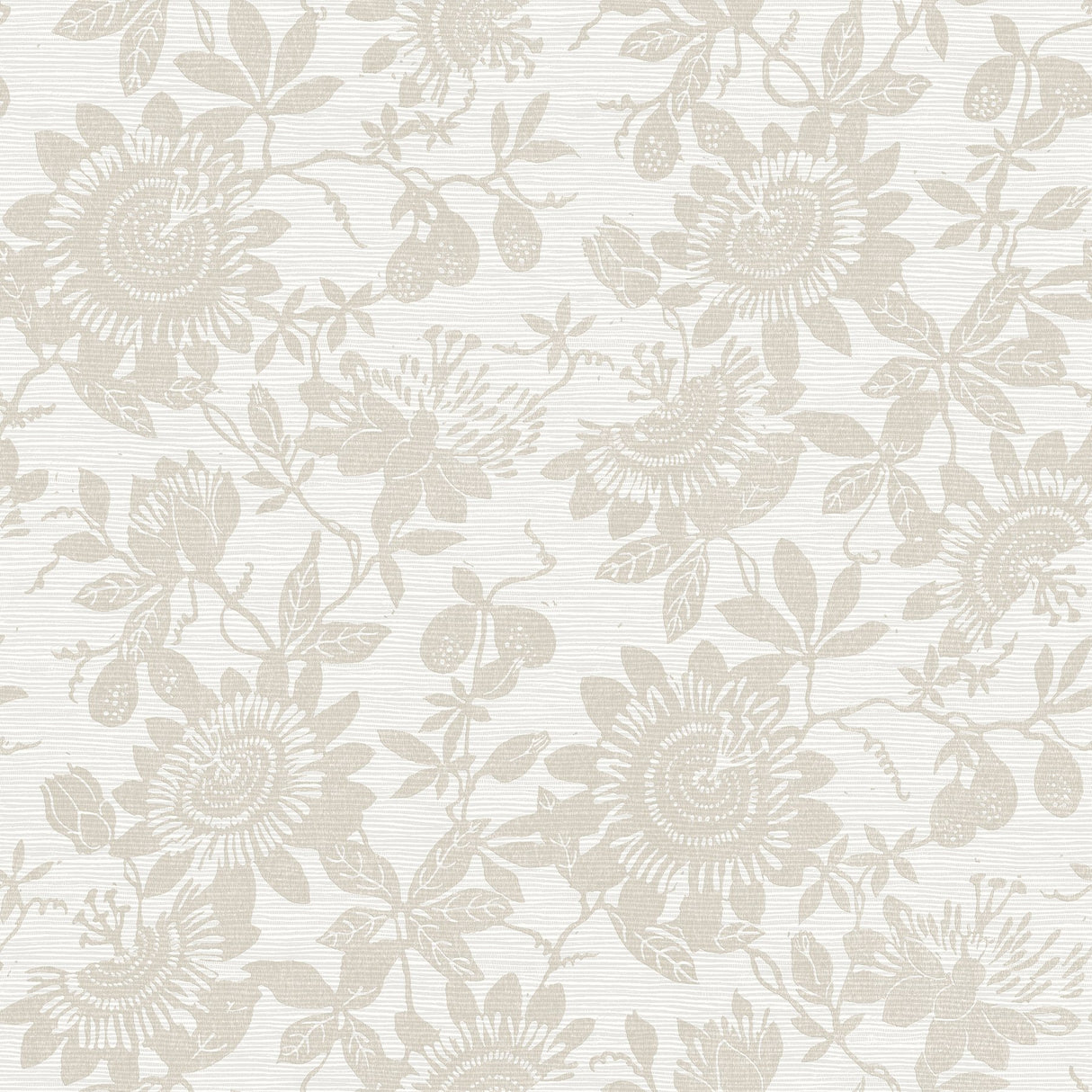 Helen Taupe Floral Trail Wallpaper with Modern Botanical Flowers - A-Street Prints 4074-26633
