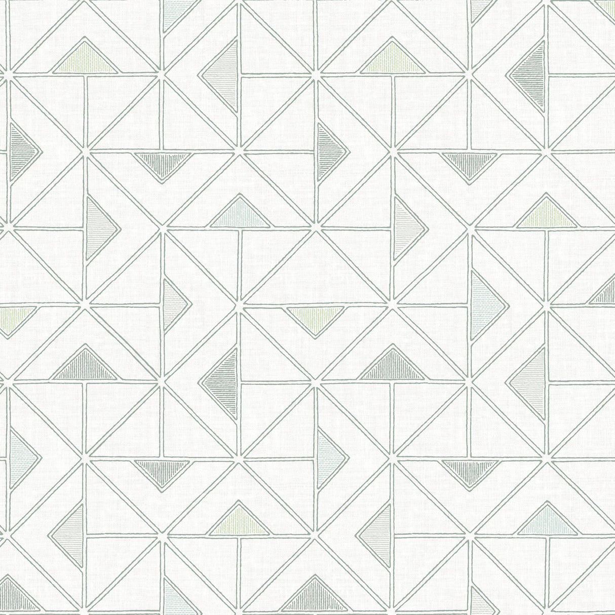 Jekyl Green Triangles Wallpaper with Retro Geometric Pattern - A-Street Prints 4074-26634