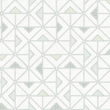 Jekyl Green Triangles Wallpaper with Retro Geometric Pattern - A-Street Prints 4074-26634